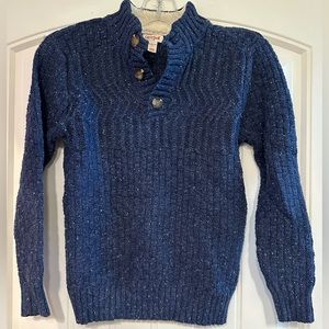 Cat & Jack Navy Blue Sweater with Fleece Neckline Size M 8/10